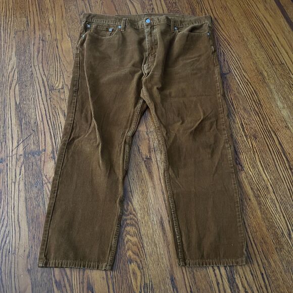 Levi’s Men’s 502 Taper Fit Brown Corduroy 5-Pocket Pants Size 40x30 - Picture 1 of 10